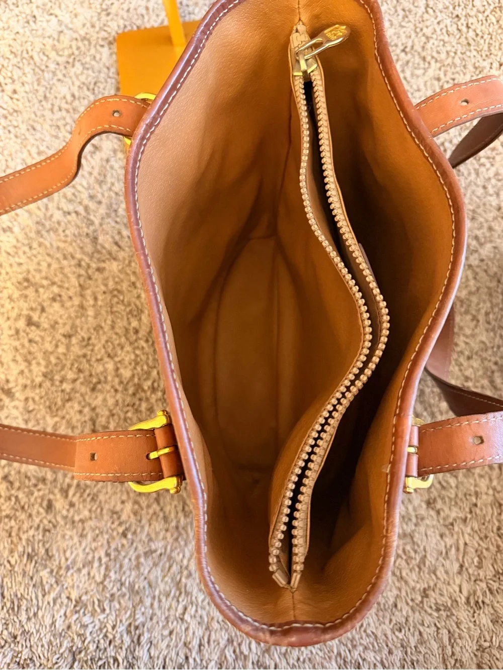 Authentic Vintage Celine Macadam Leather Bucket Purse
